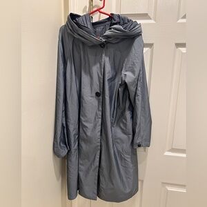 Women's Gray Hooded Jacket Pleats Please Issey Miyake Style